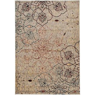 Small Gibraltar Floral Ivory Area Rug (33 X 53)