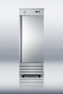 Summit Refrigeration Reach In Freezer w/ Bottom Compressor & Self Closing Door, Stainless, 23 cu ft