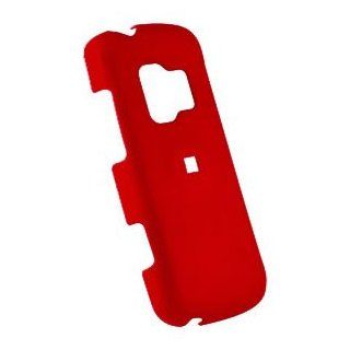Rubberized Red Snap On Cover for ZTE E520 Cell Phones & Accessories