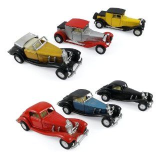 12 Assorted Pullback Diecast Antique Classic Model Cars (1 Dozen) Toys & Games