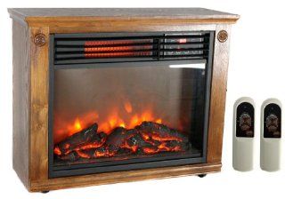 New LifeSmart LS 1111HH13 1800 Sq.Ft Infrared Quartz Electric Portable Fireplace Home & Kitchen