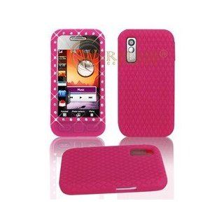 Premium Hot Pink with Bling Diamonds Soft Silicone Gel Skin Cover Case for Samsung Star S5230 [Beyond Cell Packaging] Cell Phones & Accessories