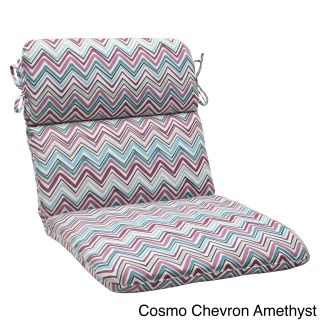 Pillow Perfect Cosmo Chevron Outdoor Rounded Chair Cushion