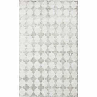 Nuloom Hand knotted Viscose Moroccan Trellis Rug Silver (8 X 10)