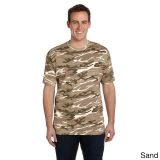 Anvil Mens Ringspun Heavyweight Camouflage T shirt Khaki Size XXL