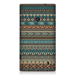 Head Case Designs Blue Amerindian Pattern Protective Back Case Cover for Nokia Lumia 520 525 Cell Phones & Accessories