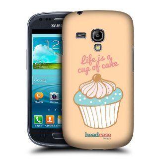 Head Case Designs Life Is Cup Of Cake Cupcakes Hard Back Case Cover For Samsung Galaxy S3 III mini I8190 Cell Phones & Accessories