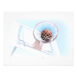 Basketball Hoop With Basketball Flyer Design