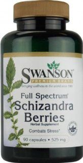 Full Spectrum Schizandra Berries 525 mg 90 Caps by Swanson Premium Health & Personal Care
