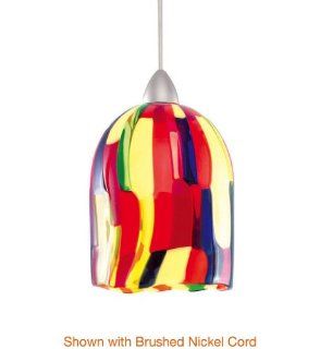 WAC Lighting QP530 MC/CH Couture Quick Connect Pendant with Multicolor Shade and Chrome Socket Set   Ceiling Pendant Fixtures  