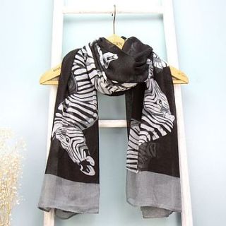 giant zebra print scarf by lisa angel