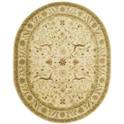 Handmade Mahal Ivory Oriental Wool Rug (7'6 x 9'6) Safavieh Round/Oval/Square