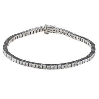 14k White Gold 5ct TDW IGL Certified Princess cut Diamond Tennis Bracelet (H I, I1) Diamond Bracelets