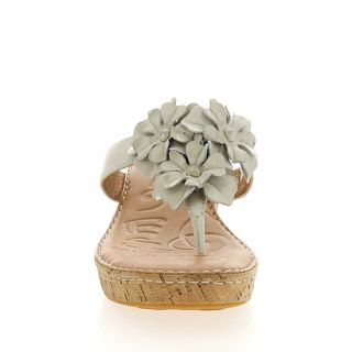 Born® "Kimona" Leather Flower Thong Sandal