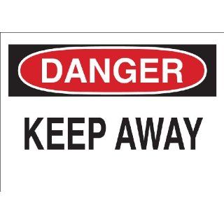 Brady 47006 Premium Fiberglass Admittance Sign, 10" X 14", Legend "Keep Away" Industrial Warning Signs