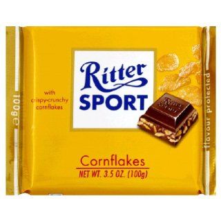 Ritter Sport, Milk Chocolate W/Corn Flakes, 3.5 Ounce (10 Pack)  Candy And Chocolate Bars  Grocery & Gourmet Food