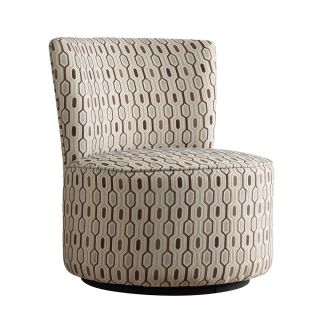 Inspire Q Damen Mocha Honeycomb Round Swivel Chair