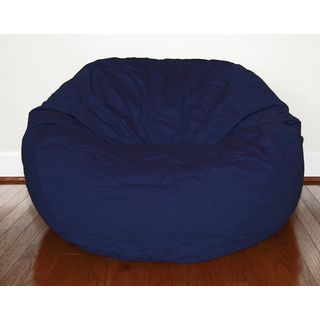 Ahh Products Navy Blue Cotton Twill 36 inch Washable Bean Bag Chair Blue Size Large