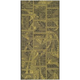 Safavieh Palazzo Transitional Black/green Overdyed Chenille Rug (2 X 36)