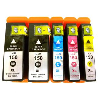Compatible Lexmark 150xl 14n1614/ 14n1615/ 14n1616/ 14n1618 Ink Cartridges (pack Of 5)