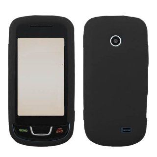 Samsung T528G Exhibit 4G Soft Skin Case Solid Black Skin Net 10 Cell Phones & Accessories