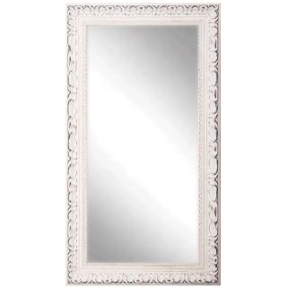 American Made Rayne Distressed French Victorian White Full Length Mirror
