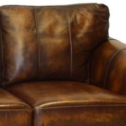 Tudor Bourbon Hand rubbed Italian Leather Sofa and Two Chairs Sofas & Loveseats