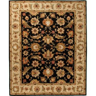 Hand tufted Traditional Oriental Pattern Gray/ Black Rug (4 X 6)