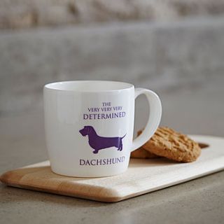 'the determined dachshund' fine china mug by bottle green homes