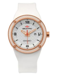 Mens Diver White Dial Watch by SEAPRO