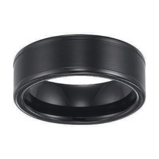 black tungsten carbide wedding band $ 299 00 ring size select one 8