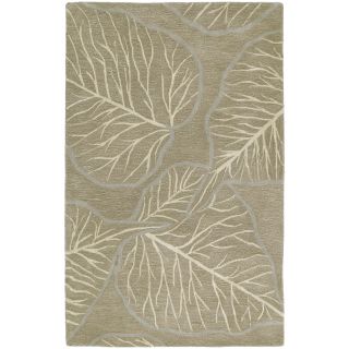 Graffix Leaves Hand tufted Brown Rug (96 X 13)