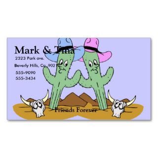 Cactus Friends Set Business Card Templates