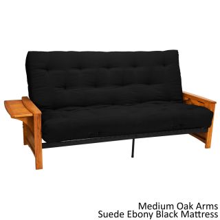 Epicfurnishings Bellevue With Retractable Tables Transitional style Full size Futon Sofa Sleeper Bed Black Size Full