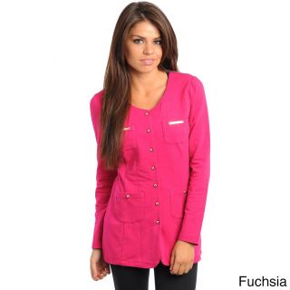 Stanzino Stanzino Womens Slim Fit Button front Jacket Pink Size S (4  6)