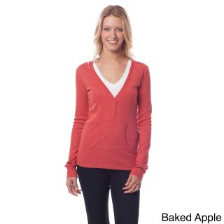 AtoZ AtoZ Womens Fitted Pull over Long Sleeve Shirt Red Size S (4  6)