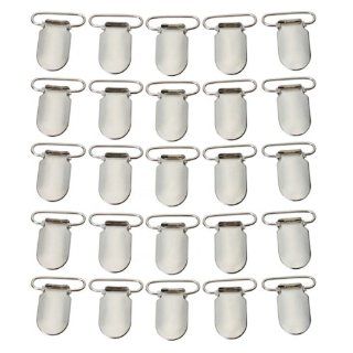 25pcs Pacifier Suspender Clips 1 Inch  Great for Making Pacifier Holders, Bib Clips, Toy Holder and Many Additional Craft Items   Office Paper Clamps