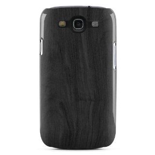 Black Woodgrain Design Clip on Hard Case Cover for Samsung Galaxy S3 GT i9300 SGH i747 SCH i535 Cell Phone Cell Phones & Accessories