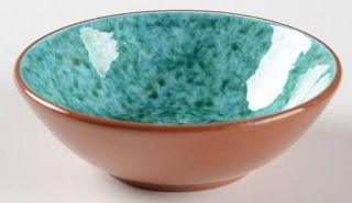 Stangl Stardust Coupe Cereal Bowl, Fine China Dinnerware   Sponged Green/Blue Ba