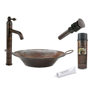 Premier Copper Products Single handle Brass Vessel Faucet Package