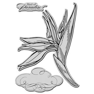 Stampendous Jumbo Cling Rubber Stamp bird Of Paradise