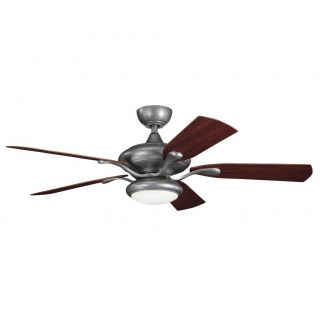 Contemporary/transitional Weathered Steel Ceiling Fan And Light Kit