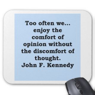 john f kennedy quote mouse pads