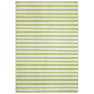 Striped Indoor/outdoor Green Rug (53 X 76)