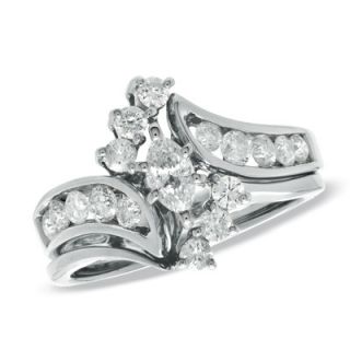 CT. T.W. Marquise Diamond Bridal Set in 14K White Gold   Zales