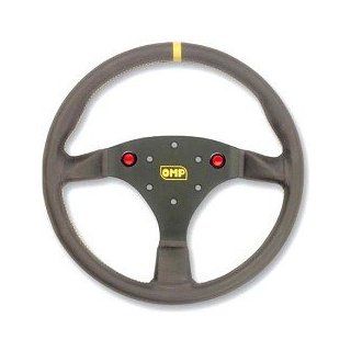 OMP Racing OMP OD/1973 RACING STEERING WHEELS SUPERTURISMO Flat steering wheel  2 red controlling buttons  Black suede Automotive