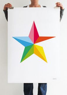 multicoloured star print by showler and showler