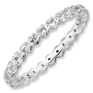Stackable Expressions™ Prong Set White Topaz Eternity Style Ring in