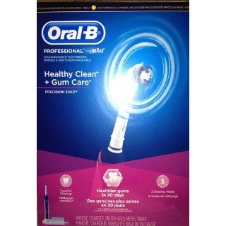 Oral B Professional Healthy Clean + Gum Care Precision 3000 Rechargeable Electric Toothbrush 1 Count Health & Personal Care