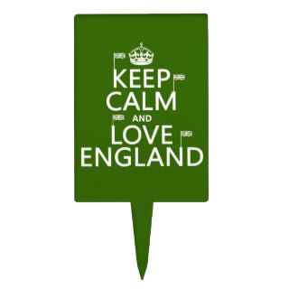 Keep Calm and Love England (any background color) Cake Pick